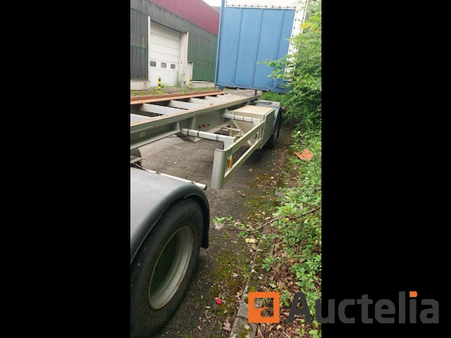 2-assige container aanhangwagen met royen r20t/2p afgedekt lade - afbeelding 11 van  17