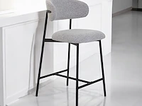 2 barstoelen grey bouclé - afbeelding 1 van  1