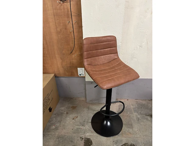 2 barstoelen verstelbaar cognac - afbeelding 1 van  1