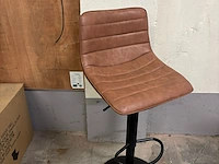 2 barstoelen verstelbaar cognac - afbeelding 1 van  1