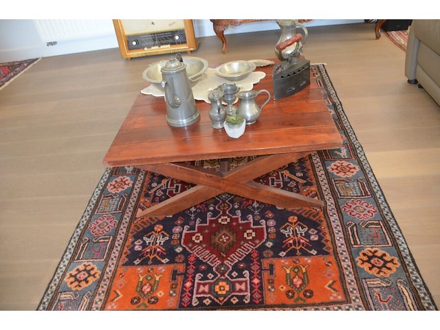 2 beige lederen elektrische relaxzetels, tapijt ca. 2,50 x 1,20 m, salontafel - afbeelding 5 van  12