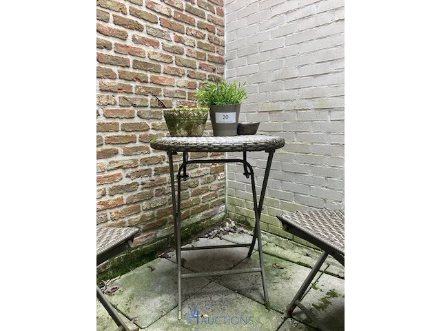 2 bijzetstoelen en tafeltje - afbeelding 4 van  5