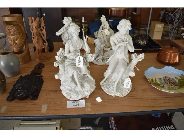 2 biscuit beeldjes man en vrouw ca. 25cm - afbeelding 1 van  10
