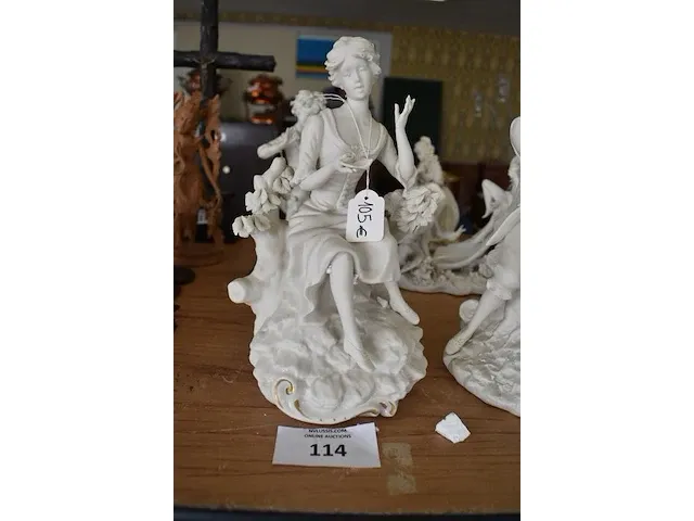 2 biscuit beeldjes man en vrouw ca. 25cm - afbeelding 5 van  10