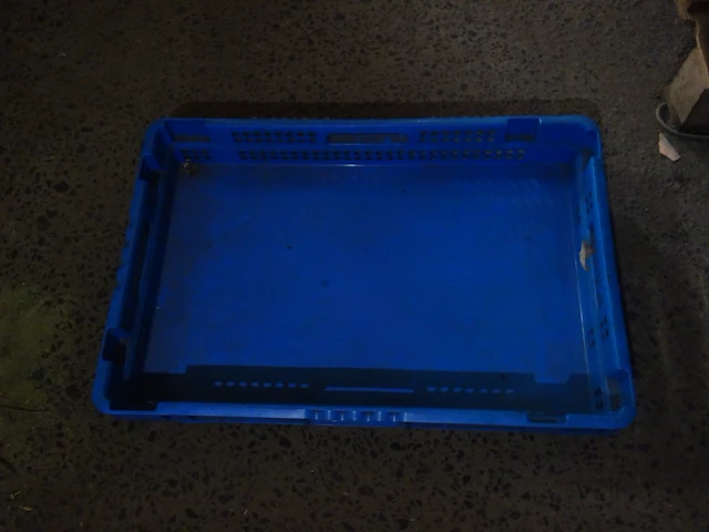 2 blauwe diepe, 1 halfdiepe en 1 platte stapelbakken - afbeelding 2 van  2