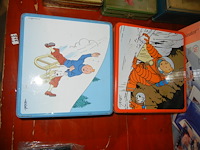 2 blikken dozen tintin 1 geteknd herge - afbeelding 2 van  2