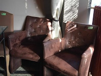 2 bruinen zeteltjes op wielen - afbeelding 1 van  4