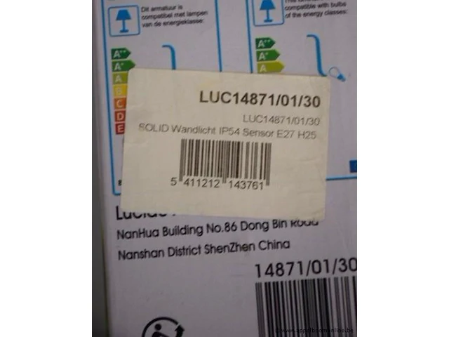 2 buitenwandarmaturen lucide solid ip54 - afbeelding 2 van  2