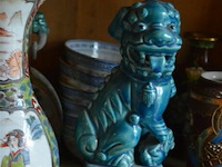 2 chinese vaasjes, 6 soepkommetjes, leeuwenbeeld - afbeelding 3 van  4