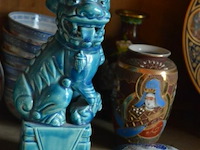 2 chinese vaasjes, 6 soepkommetjes, leeuwenbeeld - afbeelding 4 van  4