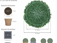 2 decoratieve kunstbuxusballen - afbeelding 3 van  8