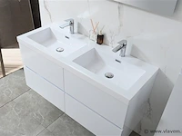 2-delig duo-badkamermeubel (120cm) - hoogglans wit - afbeelding 3 van  9