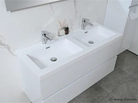 2-delig duo-badkamermeubel (120cm) - hoogglans wit - afbeelding 5 van  9