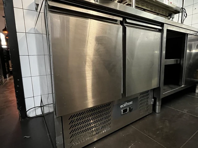 2 deurs rvs koelwerkbank ecofrost - afbeelding 1 van  6