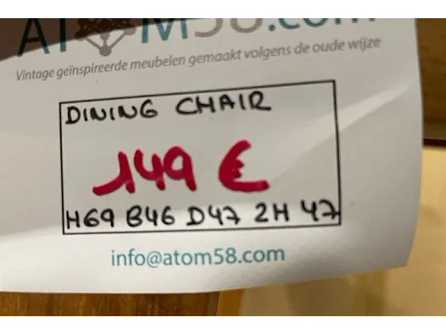 2 dining chairs atom 58 - afbeelding 3 van  3