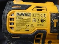 2 div accu boormachines dewalt dcd796 en dcd709, 1 accu, in koffer, werking niet gekend - afbeelding 3 van  4