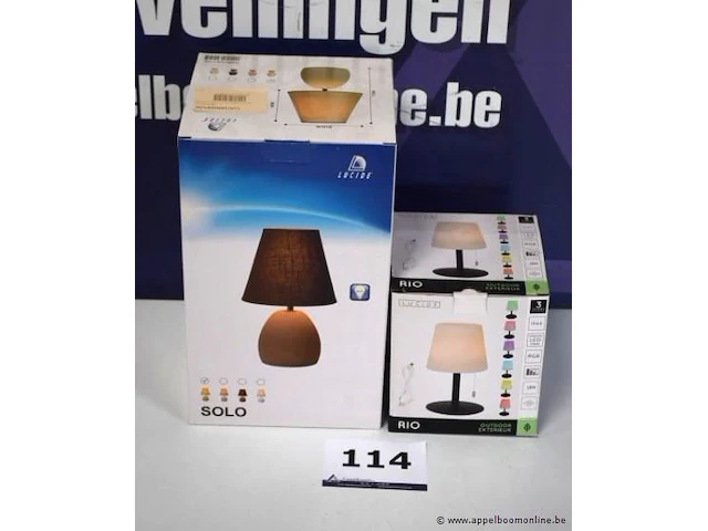 2 diverse tafellampen lucide wo led - afbeelding 1 van  3