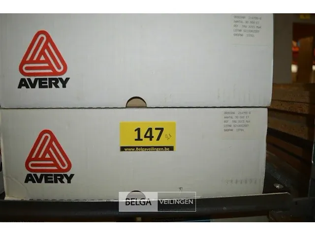 2 dozen tabulabels computerlabels 2x 30000 avery - afbeelding 2 van  3