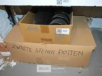 2 dozen zwarte stenen potten - afbeelding 1 van  2