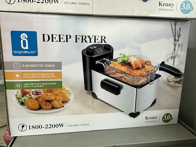 2 elektrische friteuses aigostar kenny 3l - afbeelding 1 van  3