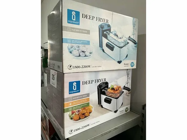 2 elektrische friteuses aigostar kenny 3l - afbeelding 3 van  3
