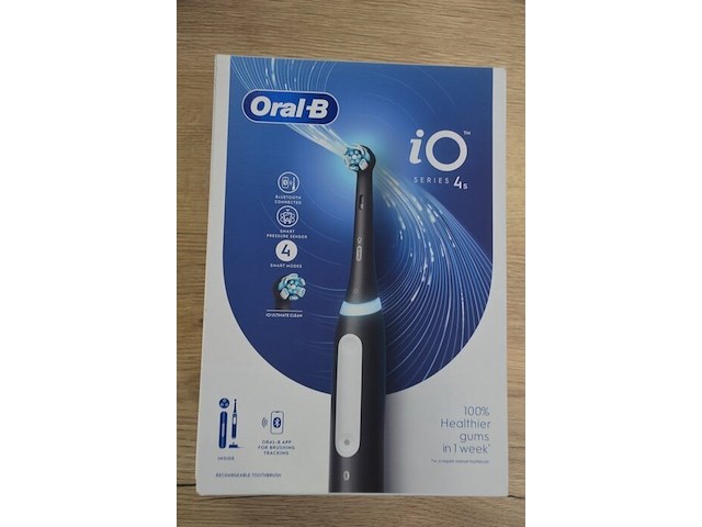 2 elektrische tandenborstels braun oral b io series 4s matt black (b435) - afbeelding 3 van  4