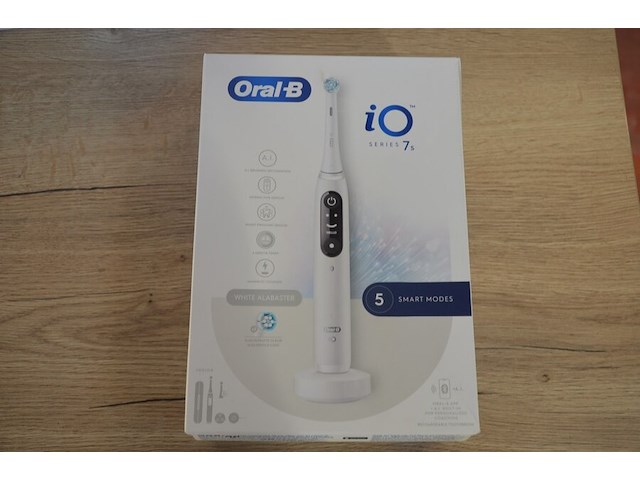 2 elektrische tandenborstels braun oral b io series 7s white alabaster (b435) - afbeelding 1 van  4