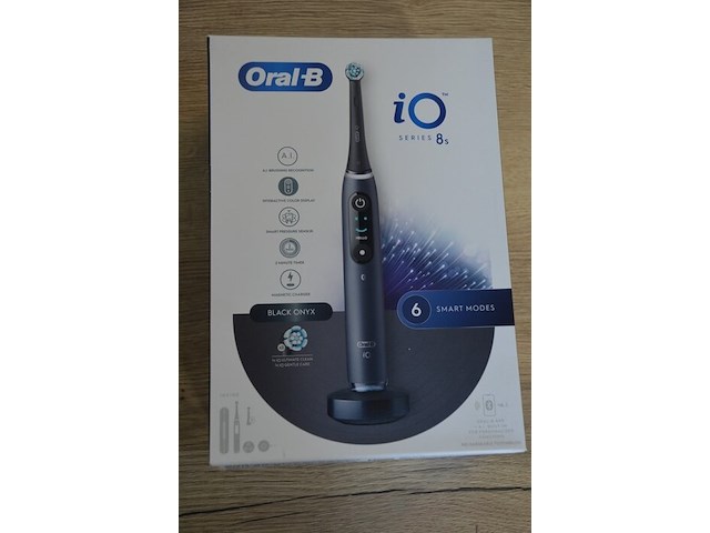 2 elektrische tandenborstels braun oral b io series 8s black onyx (b435) - afbeelding 3 van  5