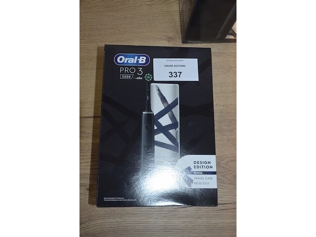 2 elektrische tandenborstels braun oral b pro 3 3500 design edition black (b435) - afbeelding 3 van  5