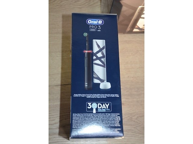 2 elektrische tandenborstels braun oral b pro 3 3500 design edition black (b435) - afbeelding 4 van  5