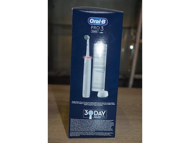2 elektrische tandenborstels braun oral b pro 3 3500 design edition striking grey (b435) - afbeelding 3 van  3