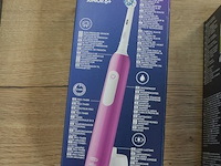 2 elektrische tandenborstels braun oral b pro junior 6+ purple and green (b435) - afbeelding 4 van  5