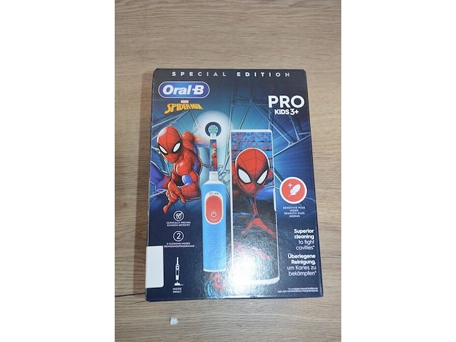 2 elektrische tandenborstels braun oral b pro kids 3+ special edition frozen and spiderman (b435) - afbeelding 5 van  6