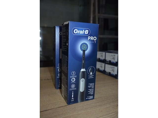 2 elektrische tandenborstels braun oral b pro series 1 black (b435) - afbeelding 2 van  3