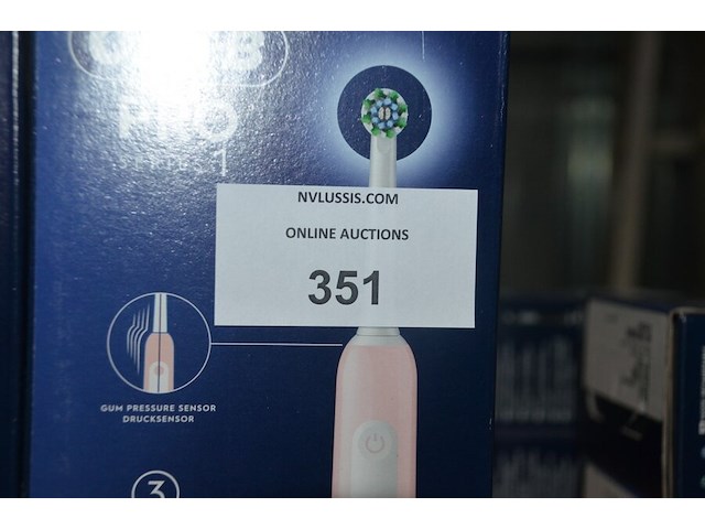 2 elektrische tandenborstels braun oral b pro series 1 pink (b435) - afbeelding 2 van  5