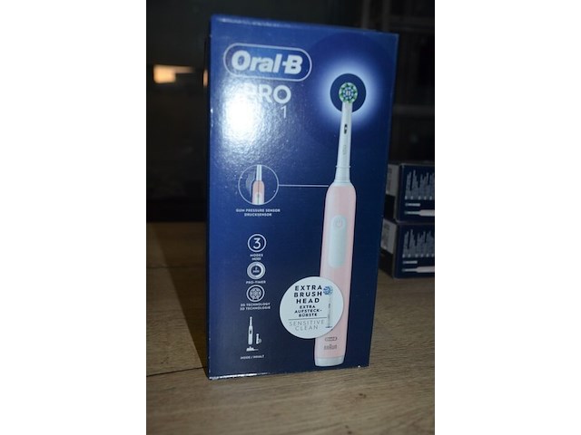 2 elektrische tandenborstels braun oral b pro series 1 pink (b435) - afbeelding 3 van  5