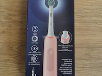 2 elektrische tandenborstels braun oral b pro series 3 rose pink (b435) - afbeelding 3 van  4