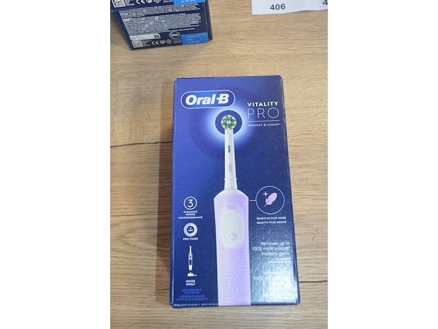 2 elektrische tandenborstels braun oral b vitality pro protect x clean lilac mist (b435) - afbeelding 3 van  4
