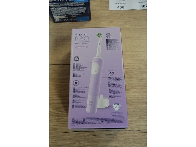 2 elektrische tandenborstels braun oral b vitality pro protect x clean lilac mist (b435) - afbeelding 4 van  4