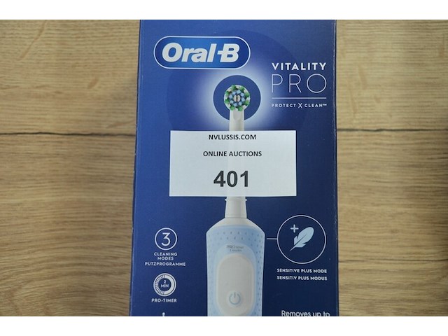 2 elektrische tandenborstels braun oral b vitality pro protect x clean vapor blue (b435) - afbeelding 2 van  4