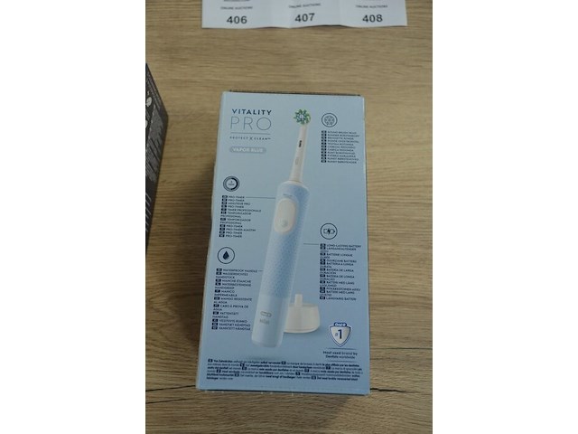 2 elektrische tandenborstels braun oral b vitality pro protect x clean vapor blue (b435) - afbeelding 3 van  3