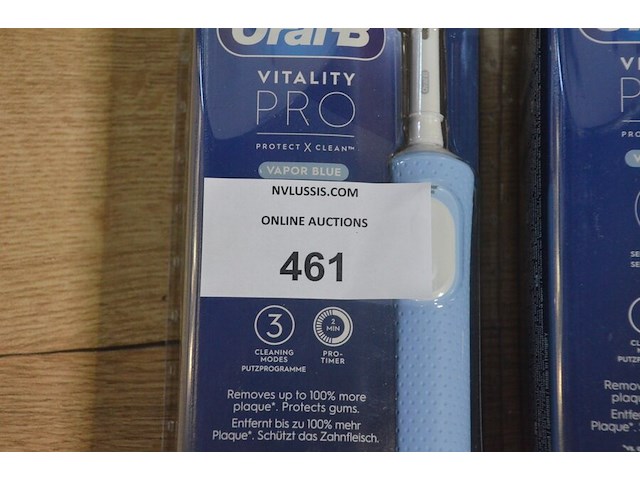 2 elektrische tandenborstels braun oral b vitality pro vapor blue (b435) - afbeelding 1 van  4