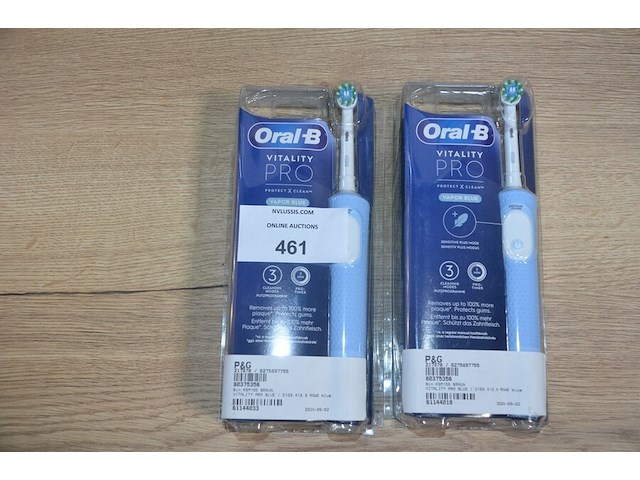 2 elektrische tandenborstels braun oral b vitality pro vapor blue (b435) - afbeelding 2 van  4