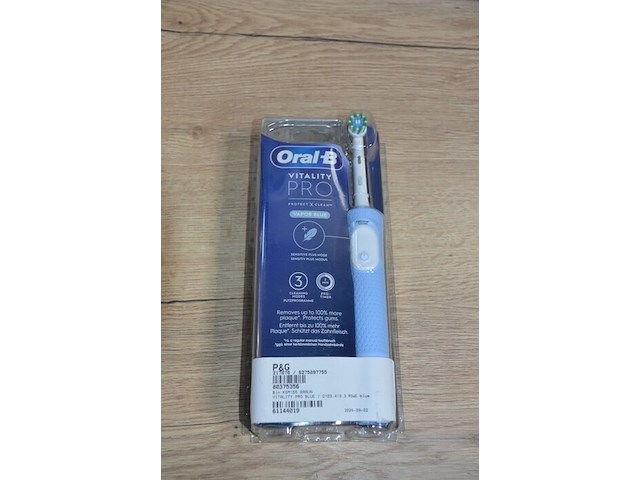 2 elektrische tandenborstels braun oral b vitality pro vapor blue (b435) - afbeelding 3 van  4
