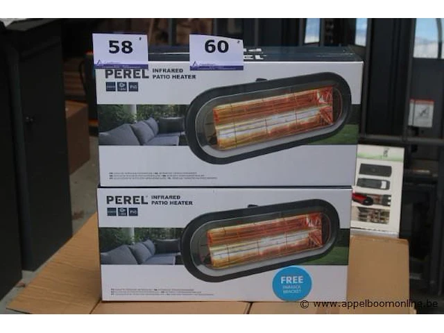 2 elektrische terrasverwarmers perel - afbeelding 1 van  2