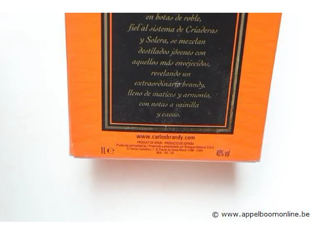 2 flessen à 1lt brandy carlos i - afbeelding 2 van  2