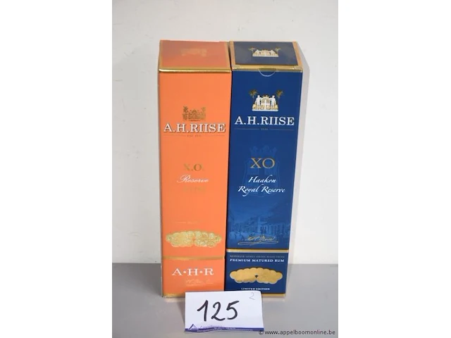 2 flessen à 70cl rum a.h. riise - afbeelding 1 van  3