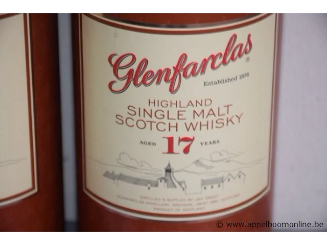 2 flessen à 70cl whisky glenfarclas 17yr 43% - afbeelding 2 van  3