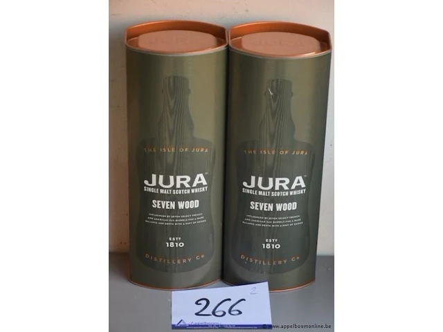 2 flessen à 70cl whisky jura seven wood 42% - afbeelding 1 van  2