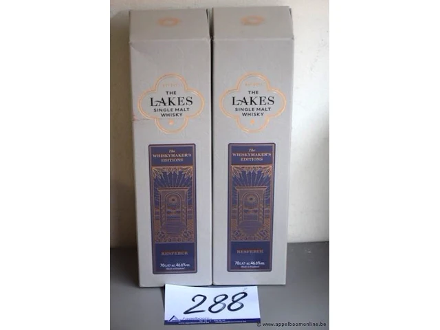 2 flessen à 70cl whisky the lakes 46,6% - afbeelding 1 van  2